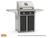 AOG T-Series 24" 2-Burner Gas Grill on Optional Freestanding Cart, Black Accent Panels