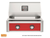 AOG T-Series 24" Built-In Gas Grill, Patriot Red Accent Panel