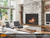 Montigo Paragon 50" Clean Face Fireplace with Forest Timber Log Set,  Black Porcelain Liner, and Black Beveled Frame
