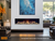 Flare Single Sided Gas Fireplace in Business Lobby Area