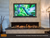 Flare Double Corner Bay View Gas Fireplace with Art Work