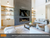 Napoleon Tall Bay Luxuria 62" 3-Sided Direct Vent Gas Fireplace with Birch Luminous Logs in a Single Side Installation