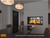 Modern Flames Nova Clear 48" Laser Projection Electric Fireplace, See-Through Installation