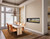 Napoleon Vector 74" See Through Linear Direct Vent Gas Fireplace on both sides of a living room