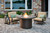 Outdoor Greatroom Beacon Round Gas Fire Pit Table, Marbleized Noche - BC-20-MNB