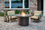 Outdoor Greatroom Beacon Round Gas Fire Pit Table, Marbleized Noche - BC-20-MNB