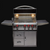 Blaze LUX 34" 3-Burner Built-In Gas Grill w/ Rear Infrared Burner - BLZ-3PRO