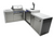 Mont Alpi 400 Deluxe 4-Burner Island with 90-Degree Corner and Kegerator - MAi400-D90KEG