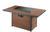 Outdoor Greatroom Kenwood Rectangular Chat Height Gas Fire Pit Table, Umber Brown - KW-1224-19-K