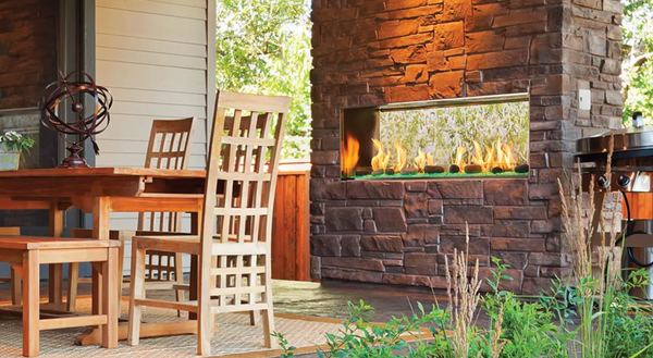 Majestic Lanai 48" Outdoor See-Through Gas Linear Fireplace