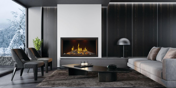 Napoleon Tall Vector with Luminous Logs 50" Linear Direct Vent Gas Fireplace - TLV50LN