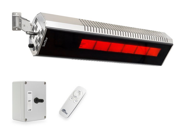 SunStar SGL Series Marine Grade 48" Angled MountGas Patio Heater Package - N10-MGL1560