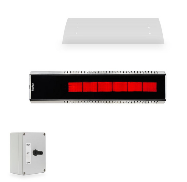 SunStar SGL Series Marine Grade 48" Horizontal Mount Gas Patio Heater Package - N7 MGL0