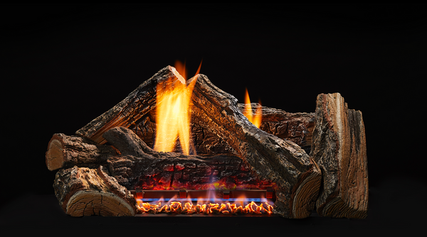 Monessen Dynamo Series 24" 7-Piece Burncrete Hybrid Vent Free Gas Log Set - DY24-H-F