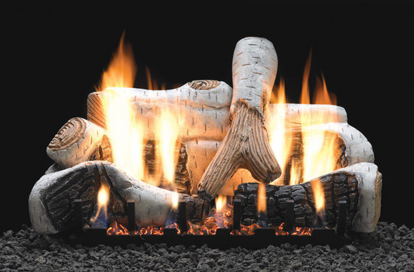 Empire WMH Birch 30" 4-Piece Ceramic Fiber Log Set - LS30B2