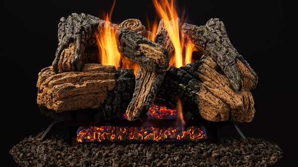 Majestic Duzy III 30" 6-Piece Ceramic Fiber Vented Gas Log Set - DUZY3LS-30