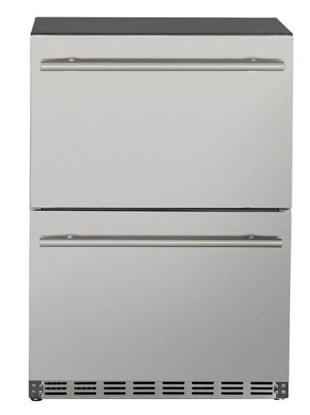 Summerset 24" Outdoor Rated Double Drawer Refrigerator - RFR-24DR2-A