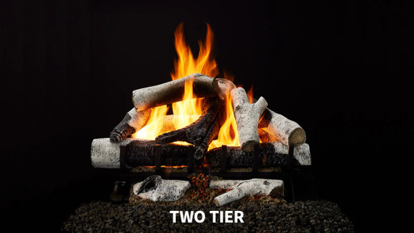Majestic Grand Birch 24" 2-Tier Outdoor Vented Gas Log Set - OD-2TR-BRCH24