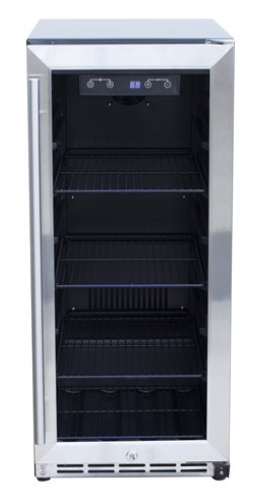 True Flame 15" AMD Outdoor Refrigerator with Glass Door - AMD-RFR-15G