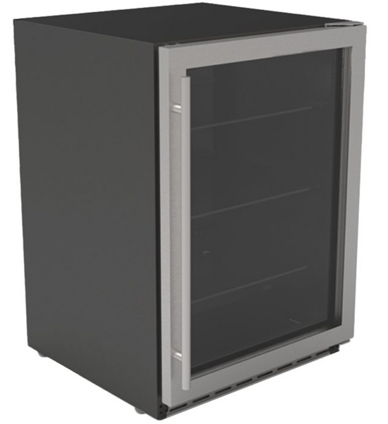 True Flame 24" AMD Outdoor Refrigerator with Glass Door - AMD-RFR-24G
