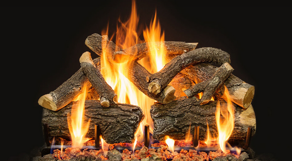 Grand Canyon Outdoor Series 30" Arizona Weathered Oak Charred Vented Gas Log Set - AWOC30LOGS-OD