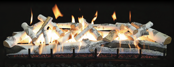 Grand Canyon Quaking Aspen 60" See-Through 2-Burner Vented Gas Log Set - ASPENST60LOGS