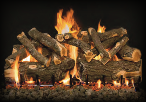 Grand Canyon Arizona Weathered Oak Charred 42" See-Through 2-Burner Vented Gas Log Set - AWOCST42LOGS