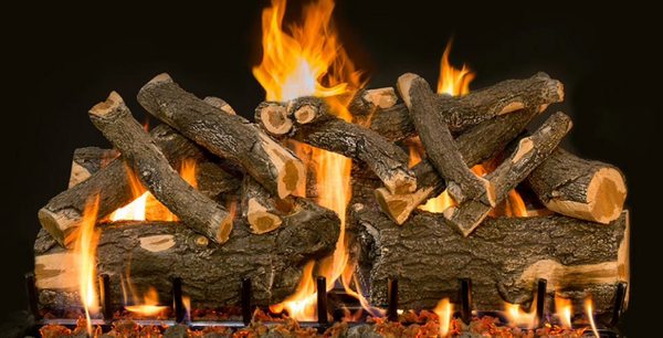 Grand Canyon Jumbo Series 108" Arizona Weather Oak Charred Vented Gas Log Set - JUMBOAWOC108LOGS