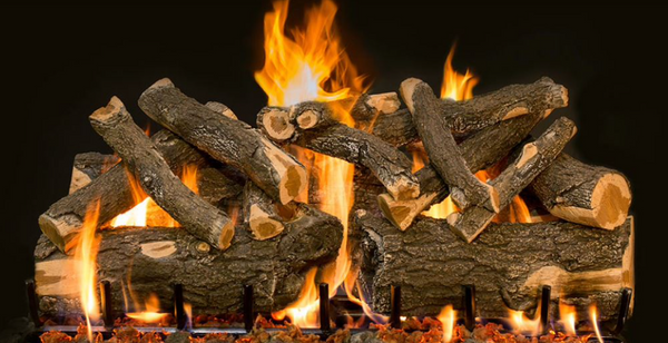 Grand Canyon Jumbo Series 120" Arizona Weather Oak Charred Vented Gas Log Set - JUMBOAWOC120LOGS