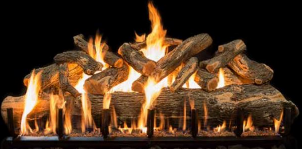 Grand Canyon Jumbo Outdoor Series 48" Arizona Weathered Oak Vented Gas Log Set - JUMBOAWO48LOGS-SS
