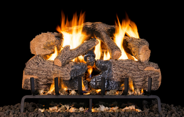 Real Fyre Charred Angel Oak 18/20" G45 Series Outdoor Standard Vented Gas Log Set - CHNA-18/20-OD