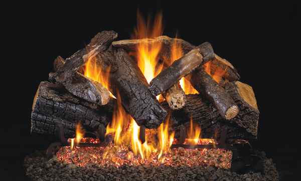 Real Fyre Charred Majestic Oak 60" G45 Series Outdoor Standard Vented Gas Log Set - CHMJ-60-OD