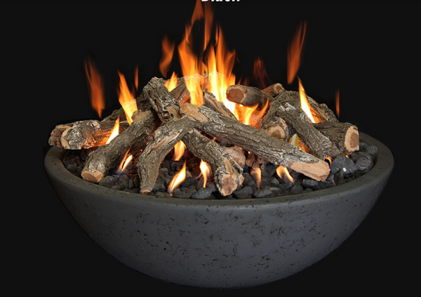 Grand Canyon 39" GFRC Fire Bowl - FB3913-R-N-BLK