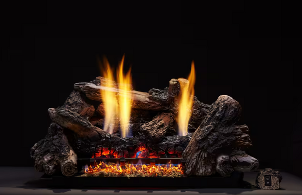 Monessen Charisma Series 18" 8-Piece Burncrete Hybrid Vent Free Gas Log Set - CR18-H