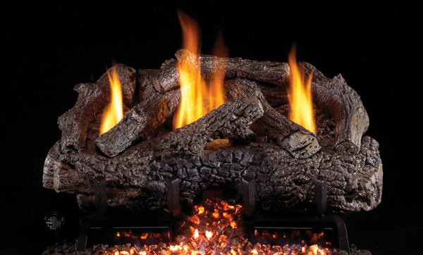 Real Fyre Charred Frontier Oak Series 24" Log and Burner Package - PKLCHFR2415N