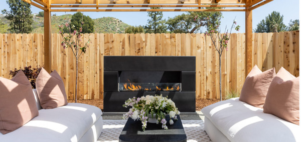 American Fyre Design Outdoor Milan Low Linear Fireplace - 211-LO-N-WA-M8xC American Fyre Design Outdoor Milan Low Linear Fireplace - 211-LO-N-WA-M8xC