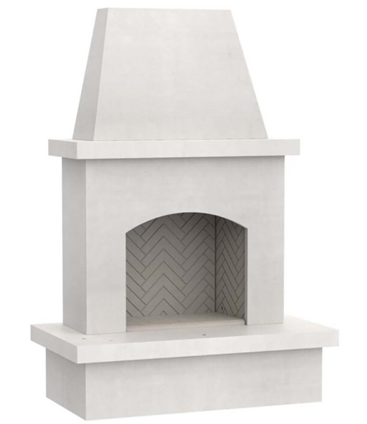American Frye Design Contractor Model with Moulding Vented Outdoor Fireplace