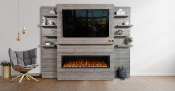 Modern Flames Allwood Media Wall System (for use with Spectrum Slimline) - AFWS
