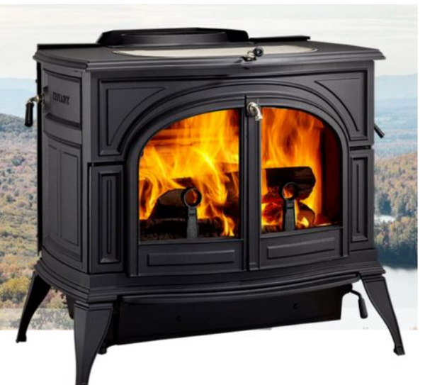 Vermont Casting Defiant Wood Stove, Twilight Enamel - 1980-CAT-C  TAX CREDIT QUALIFIED