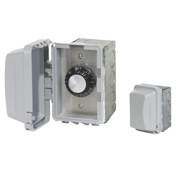 Infratech #14-4110 for 120 volt Input Heat Regulator - With Weatherproof Cover for In Wall Installation - 14 4110