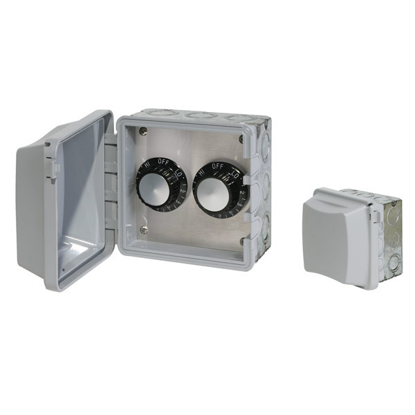 Infratech #14-4115 for 120 volt Dual Input Heat Regulators - With Weatherproof Cover for In Wall Installation - 14-4115