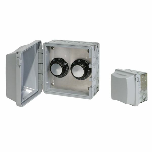 Infratech #14-4215 for 240 volt Dual Input Heat Regulators - With Weatherproof Cover for In Wall Installation - 14-4215