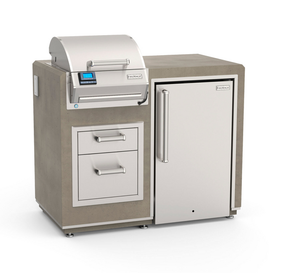 Fire Magic Electric Grill & GFRC Island Bundle with Refrigerator