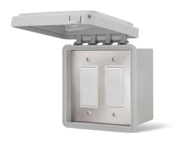 Infratech #14-4425 Weatherproof Surface Mounted Dual Control Switch Box for Outdoor Heaters - 14-4425