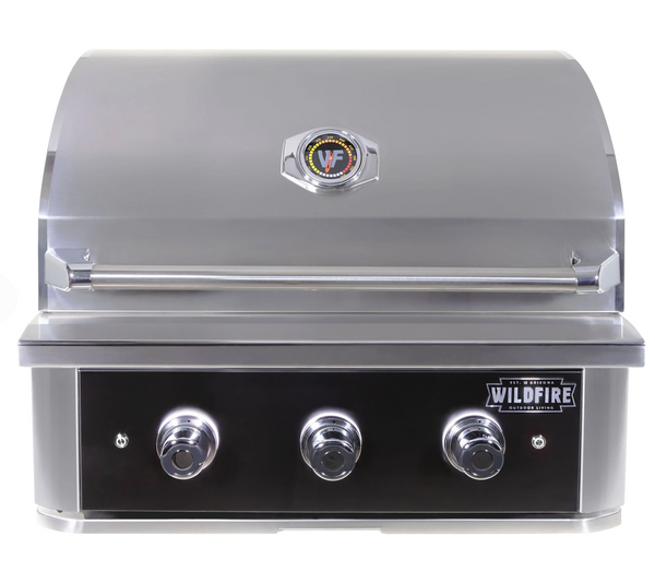 Wildfire Ranch PRO 30" Gas Grill, Black 304 Stainless Steel -WFPRO30G-BSS-NG(LP)
