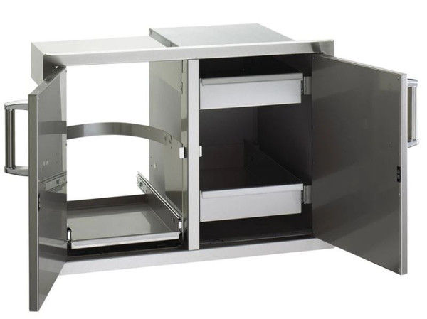 FireMagic Premium Double Access Doors with Trash Tray and Dual Drawers (21 x 30) - 53930SC-12