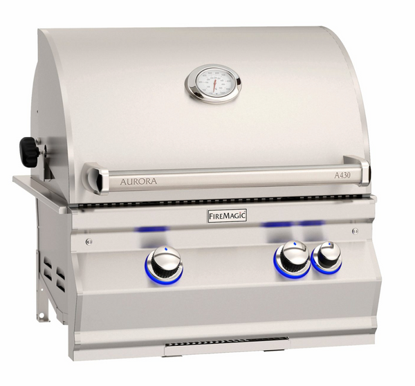 FireMagic Aurora A430i 24" Built-In Gas Grill with Analog Thermometer