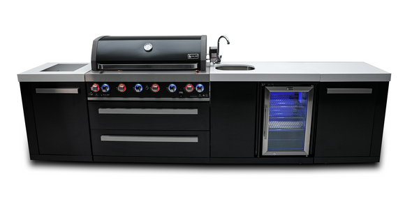 Mont Alpi 805 Black Stainless Steel Island with Beverage Center - MAi805-BSSBEV