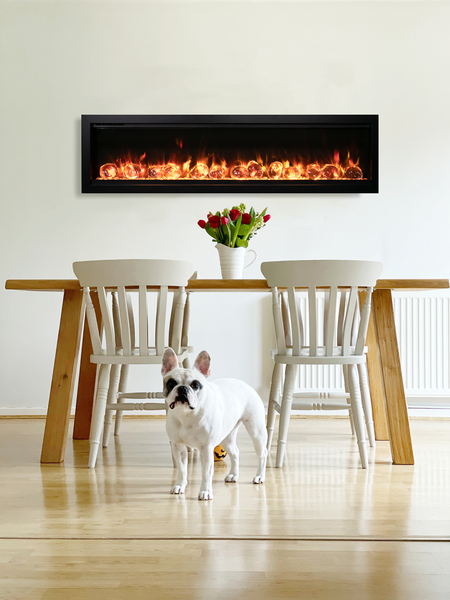 Amantii Symmetry Bespoke 34" Built-In Linear Electric Fireplace - SYM-34-BESPOKE
