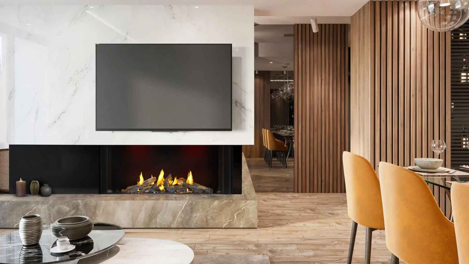 Napoleon Tall Bay Luxuria 50" 3-Sided Direct Vent Gas Fireplace